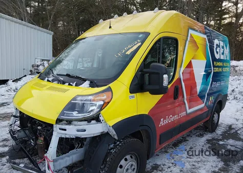 2021 Ram Promaster 2500 High Roof 136 Wb from USA, damaged, VIN 3C6LRVCG0ME576538